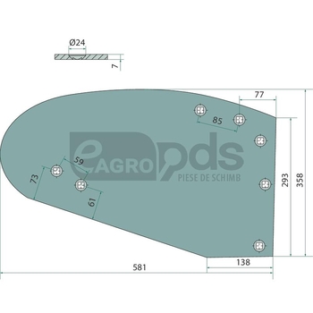 Foaie cormana spate - GRANIT [56022 27081301 SET]
