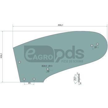 Foaie cormana spate - GRANIT [56028 616190 SET]