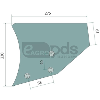 Cormana antetrupita cu suruburi - GRANIT [56028 619005 SET]