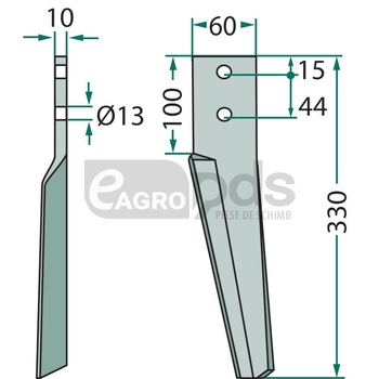 Dinte pentru grapa rotativa - GRANIT [56030 10100262]
