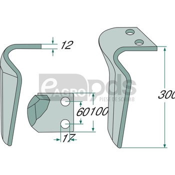 Dinte grapa rotativa - GRANIT [56030 36100210]