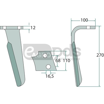 Dinte grapa rotativa - GRANIT [56030 52549400]