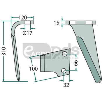 Dinte grapa rotativa - GRANIT [56030 84045001]