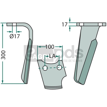 Dinte pentru grapa rotativa - GRANIT [56030 84231801]