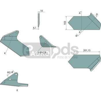 Aripa brazdar - GRANIT [56031 34060857]