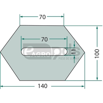 Racleta din tabla - GRANIT [56033 1201 B]