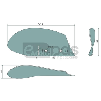 Cormana antetrupita cu suruburi - GRANIT [56034 066881]