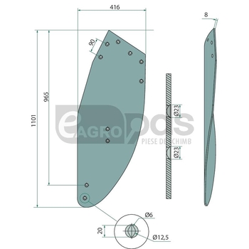 Placa de ghidare - GRANIT [56034 073287 SET]