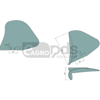 Cormana antetrupita cu suruburi - GRANIT [56034 076812 SET]