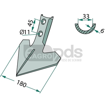 Brazdar laba de gasca - GRANIT [56050 504027-6]