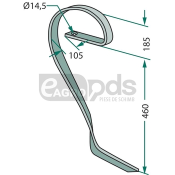 Dinte cultivator tractare - GRANIT [56050 904344]