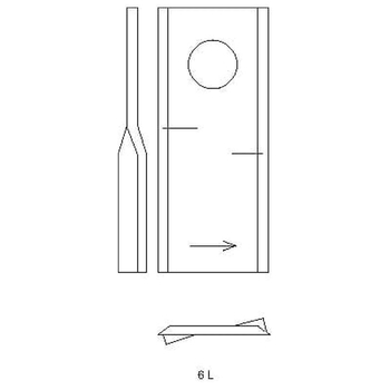 Lama cositoare - stanga, 93x40x3, Ø16,25mm - John Deere / Kuhn / New Holland - KRAMP [56151200KR]