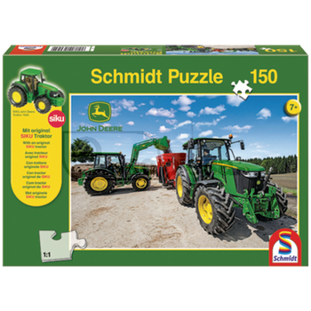 Puzzle, john deere  tractor original siku 150 de piese - Schmidt [60056045]