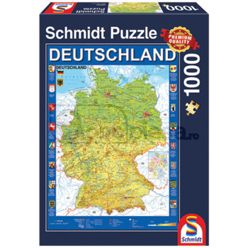 Puzzle, harta germaniei 1000 de piese - Schmidt [60058287]