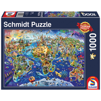 Puzzle, descopera lumea, 1000 de piese - Schmidt [60058288]