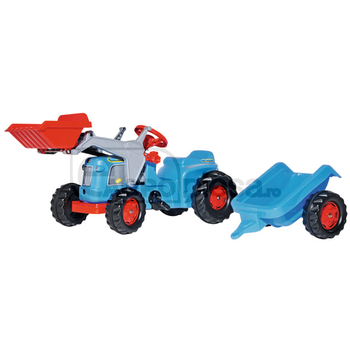 Tractor cu trailer, albastru cu trailer kid - Rolly Toys [600630042]