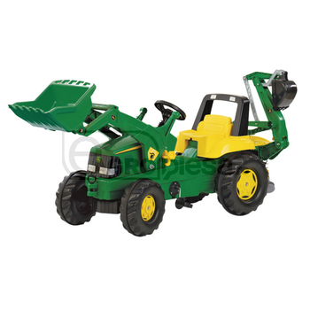 Tractor cu incarcator junior si retroexcavator - Rolly Toys [600811076]