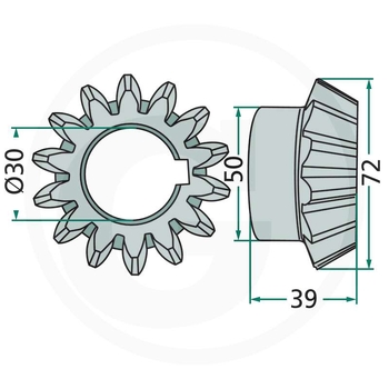 Roata dintata - GRANIT [647ST-44F]