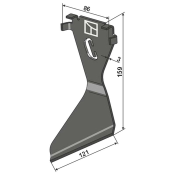 Razuitor - dreapta, ptr Vaderstad Tempo - Industriehof [99.VA-16R]