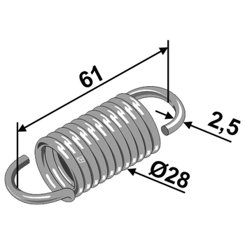 Arc tractiune - 28x61x2,5, ptr Vaderstad Tempo - Industriehof [99.VA-17]