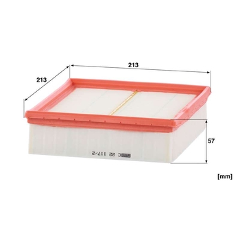 Filtru aer - MANN-FILTER [C 22 117/2]