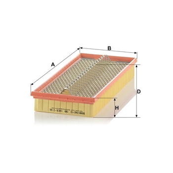 Filtru aer - MANN-FILTER [C 38 163/1]