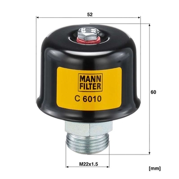 Filtru - aerisire rezervor hidraulic - MANN-FILTER [C 6010]