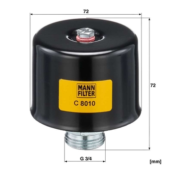 Filtru - aerisire rezervor hidraulic - MANN-FILTER [C 8010]