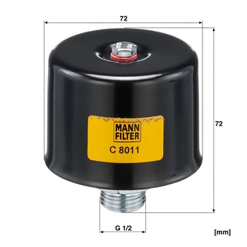 Filtru - aerisire rezervor hidraulic - MANN-FILTER [C 8011]