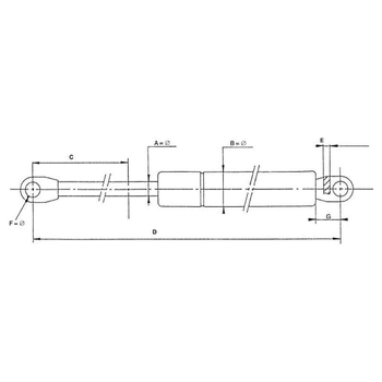 Amortizor gaz l 685mm cursa 296mm 400n stabilus - KRAMP [CA095087]