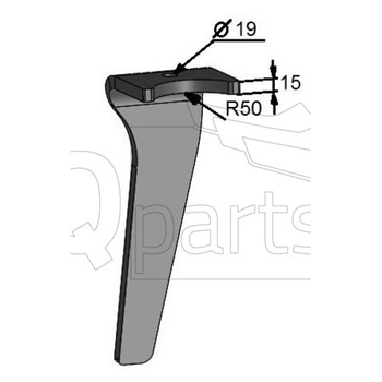 Cutit grapa rotativa stg 120x15  - iQ parts [CA300026]