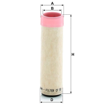 Filtru aer secundar - MANN-FILTER [CF 50]