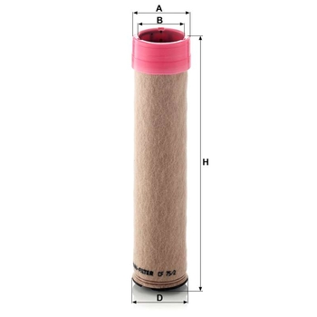 Filtru aer - secundar - MANN-FILTER [CF 75/2]