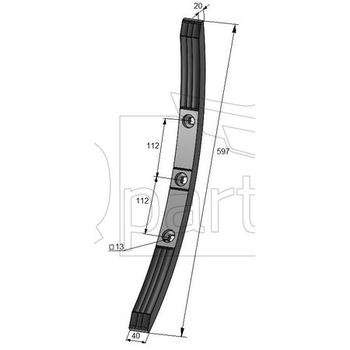 Dalta cultivator 40x20x600 hardface  - iQ parts [CK410021H]