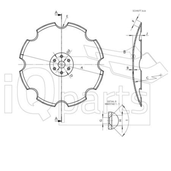 Taler disc concav crestat 620x6 6-gauri ptr Rubin  - iQ parts [CL100176]