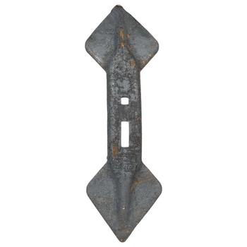 Brazdar cultivator 450x135x20mm reversibil curbat 2 orificii - KRAMP [CP2821]