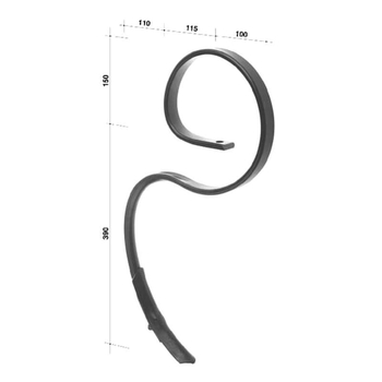 Dinte arc cultivator - cu dalta, 32x10x540mm - KRAMP [CP50]