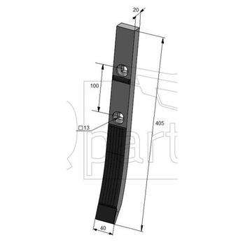 Dalta cultivator 40x20 diamant / hardface  - iQ parts [CS200004DH]