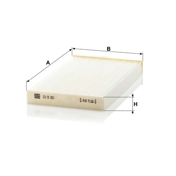 Filtru cabina - MANN-FILTER [CU 15 001]