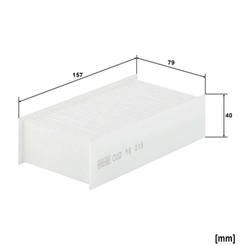 Filtru cabina - MANN-FILTER [CUD 16 016]