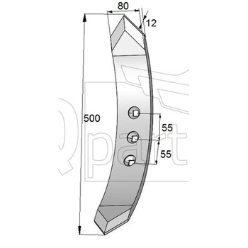 Dalta cultivator ptr TopDown 80x12x500  - iQ parts [CV300003]