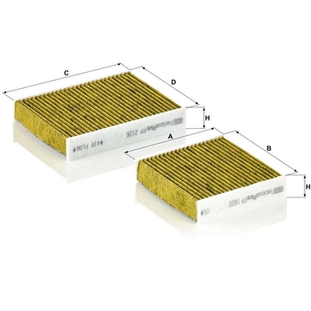 Filtru cabina - MANN-FILTER [FP 21 000-2]