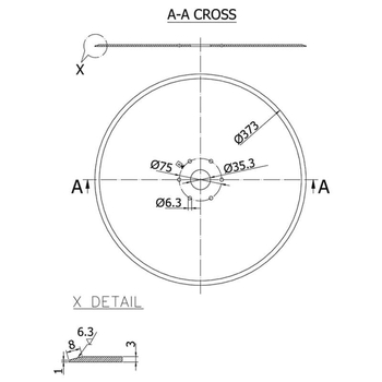 Taler disc neted 373x3mm - KRAMP [G13825091RN]