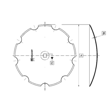 Taler disc crestat 660x6 41mm - KRAMP [HD661641KR]