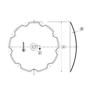 Taler disc - crestat, 710x8/41mm - KRAMP [HD711841KR]