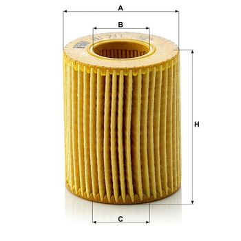 Filtru ulei - MANN-FILTER [HU 711 x]