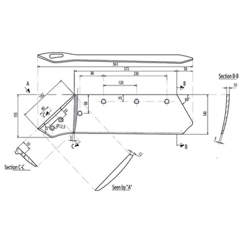 Brazdar 16 dreapta potrivit pentru kverneland - KRAMP [KK073004N]
