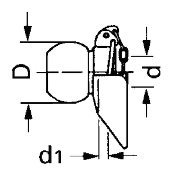 Lower link ball with guide cone cat 3 2 28 7 64x12mm - KRAMP [LA964232SKR]