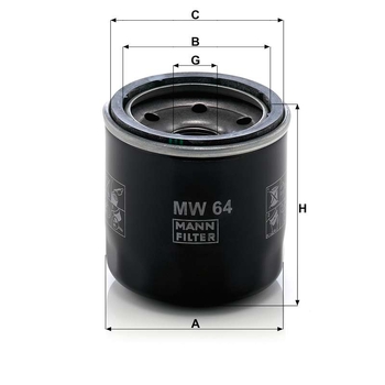 Filtru ulei - MANN-FILTER [MW 64]