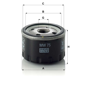 Filtru ulei - MANN-FILTER [MW 75]